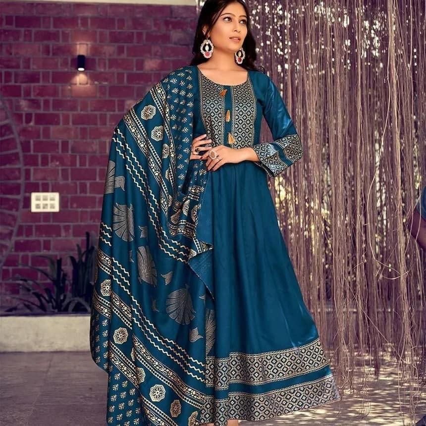 Mohini 1006 Fancy Wear Printed Long Anarkali Kurti With Dupatta Collection